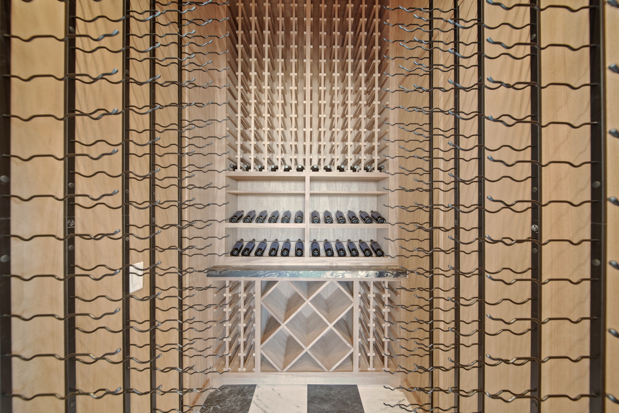 Temperature-controlled wine cellar in a Monet Estates residence