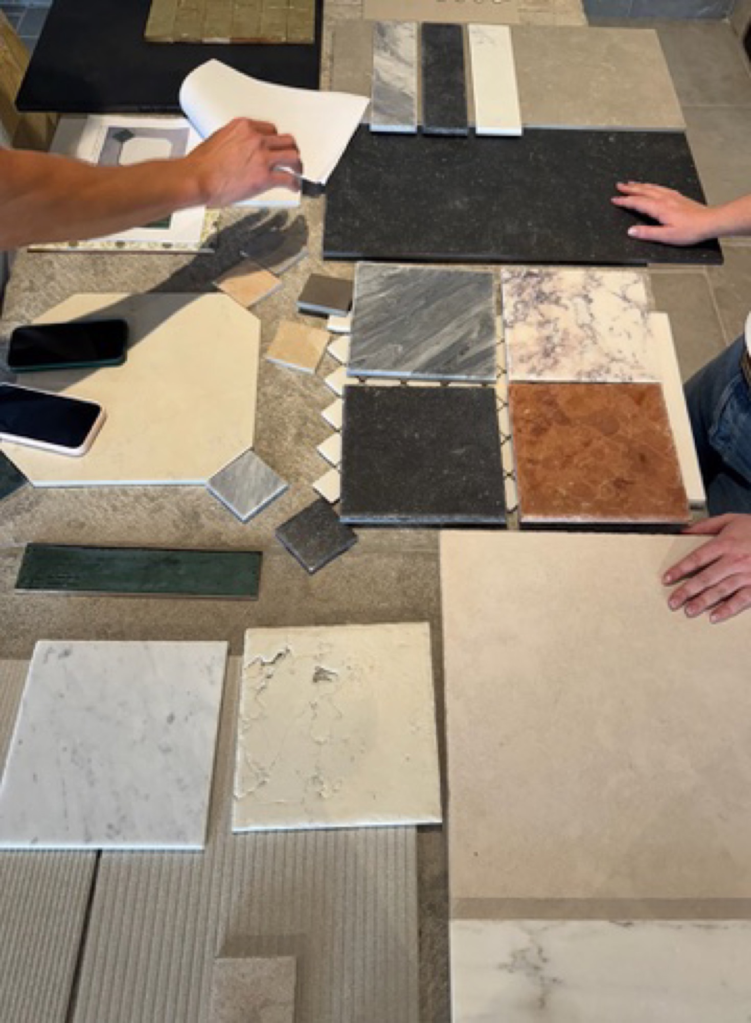 Design and vendor visit during the Design and Build phase at Psalms Fine Homes